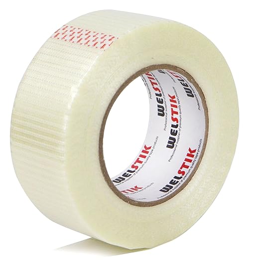 WELSTIK Fiberglass Fiber Reinforced Packing Tape 2inch x 55 yds (6 Mil)