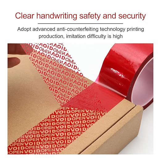 WELSTIK Tamper Tape Red Tamper Evident Security Seals Tape
