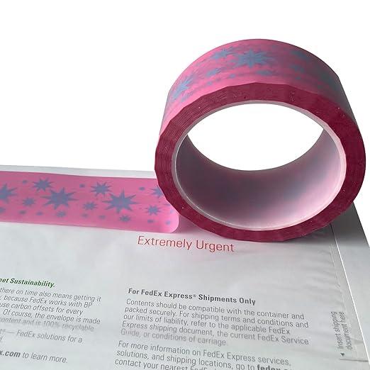 WELSTIK Tamper Pink Evident Security Tape Thank You Message When Tampered