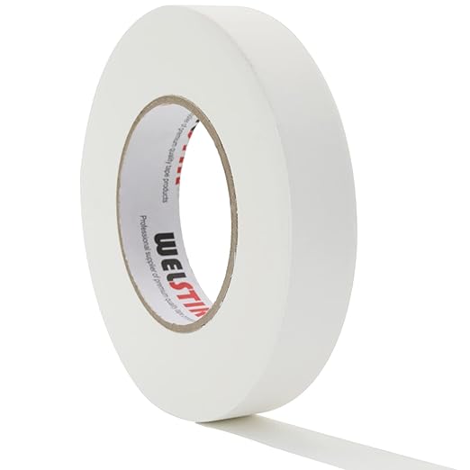 WELSTIK 1 Pack Gaffer Tape White,1" X 60 Yards-60 Yards Length-Suitable for DIY Projects