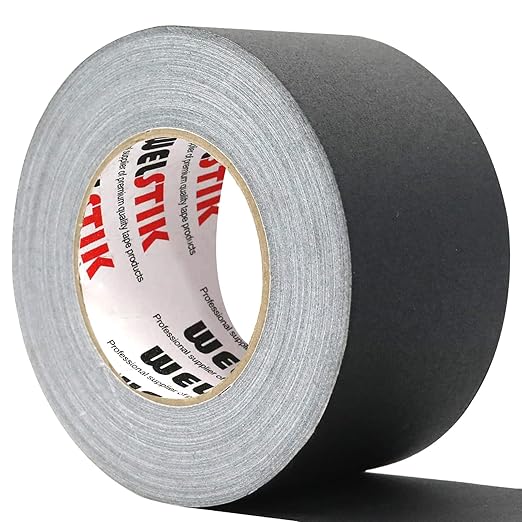 WELSTIK Gaffer Tape Black 3" X 60 Yards Heavy Duty Gaffer Tape for Cables
