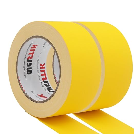 WELSTIK 2 Pack Gaffer Tape Yellow,2" X 33 Yards-10% Longer
