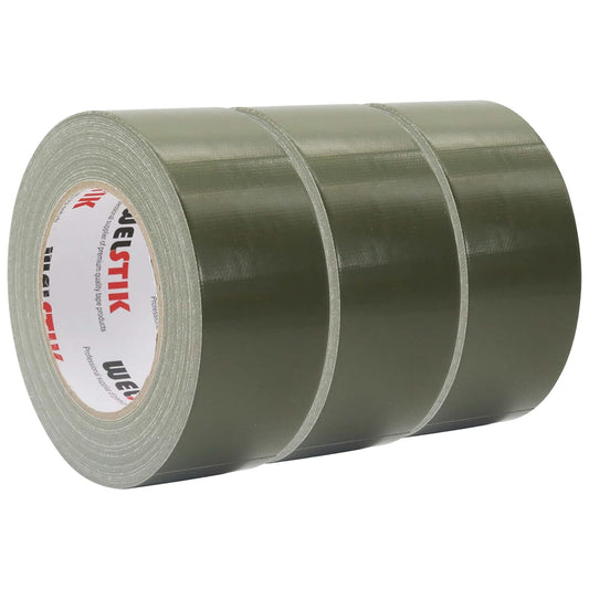 WELSTIK Professional Duct Tape 3 Pack,1.88" x 30 yd,Olive Green