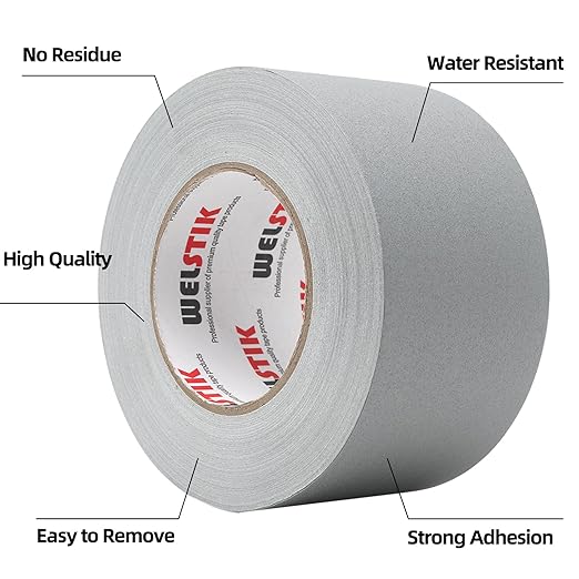 WELSTIK 1 Pack Gaffer Tape Gray, 3" X 60 Yards - 60 Yards Length
