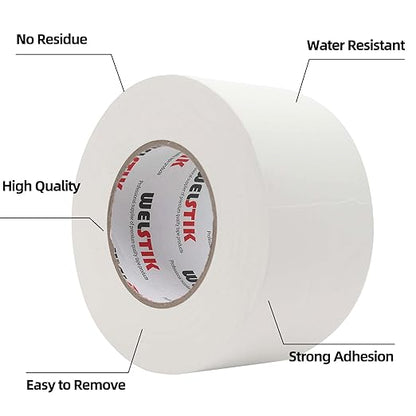 WELSTIK 1 Pack Gaffer Tape White,3" X 60 Yards-Suitable for DIY Projects