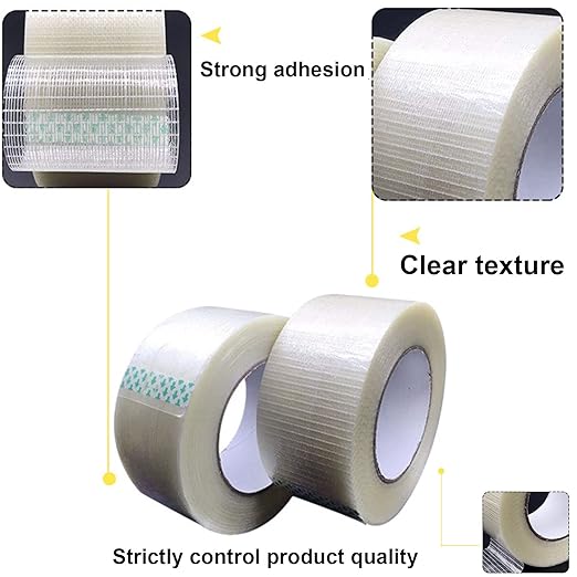 WELSTIK Fiberglass Fiber Reinforced Packing Tape 2inch x 55 yds (6 Mil)