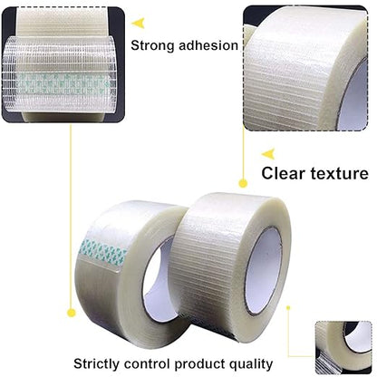 WELSTIK Fiberglass Fiber Reinforced Packing Tape 2inch x 55 yds (6 Mil)