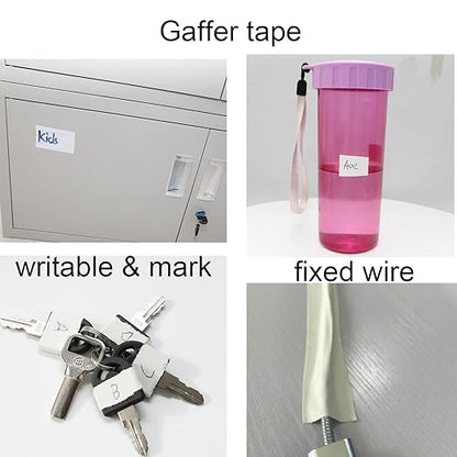 WELSTIK 2 Pack Gaffer Tape White,1" X 33 Yards-10% Longer-Heavy Duty Gaffer Floor Tape Matte Finish