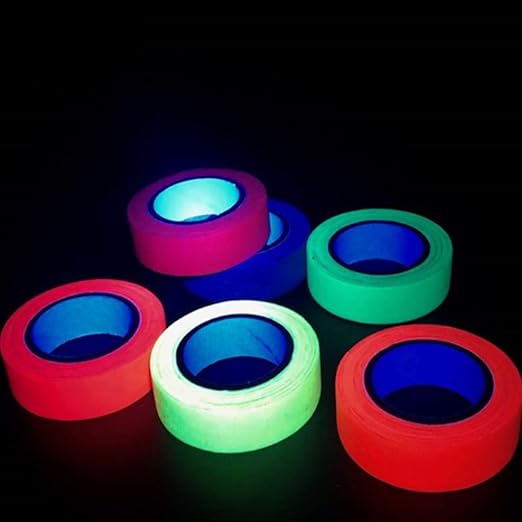 WELSTIK 6-Pack Super Bright UV Blacklight Reactive Fluorescent/Neon Gaffer Tape