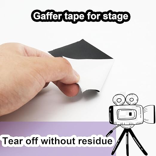 WELSTIK Black Gaffers Tape 9 Pack-2 Inches X 33 Yards Heavy Duty Gaffer Tape