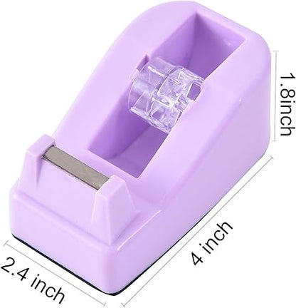 WELSTIK Desktop Tape Dispenser Non-Skid Base Purple