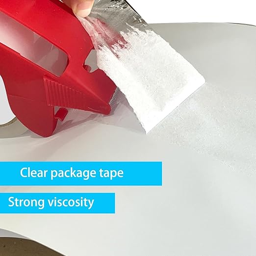 WELSTIK 12 Pack Clear Packing Tape Refills with 1 Dispenser