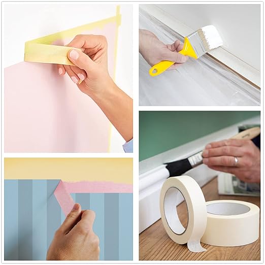 WELSTIK Bright Colored Masking Tape, 24mm x12m per Roll, 5 Pack