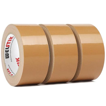 WELSTIK Professional Duct Tape 3 Pack,1.88" x 30 yd Waterproof Tape Fabric Coloured Gaffer Tape Brown