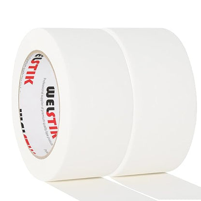 WELSTIK 2 Pack Gaffers Tape White,2" X 33 Yards-10% Longer-Heavy Duty Gaffer Floor Tape for Cables