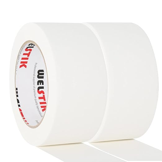 WELSTIK 2 Pack Gaffers Tape White,2" X 33 Yards-10% Longer-Heavy Duty Gaffer Floor Tape for Cables