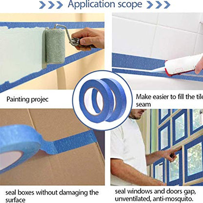 WELSTIK Blue Painters Tape 2 Inches Wide,2” X 60YDs/ Rolls 240 Total Yards