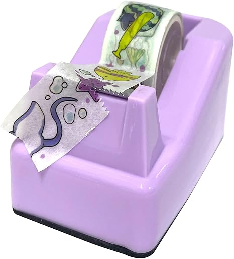 WELSTIK Desktop Tape Dispenser Non-Skid Base Purple