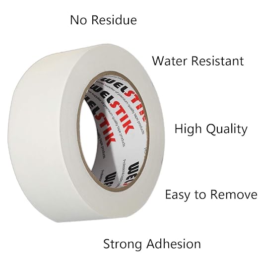 WELSTIK 2 Pack Gaffers Tape White,2" X 33 Yards-10% Longer-Heavy Duty Gaffer Floor Tape for Cables