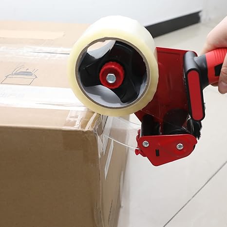 WELSTIK 2 Pack Red Non-Slip Silicone Handle Packing Tape Dispenser Gun 2 Inch