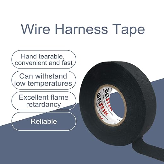 WELSTIK Wiring Harness Tape 3/4 Inch x 50-Feet 10 Pack