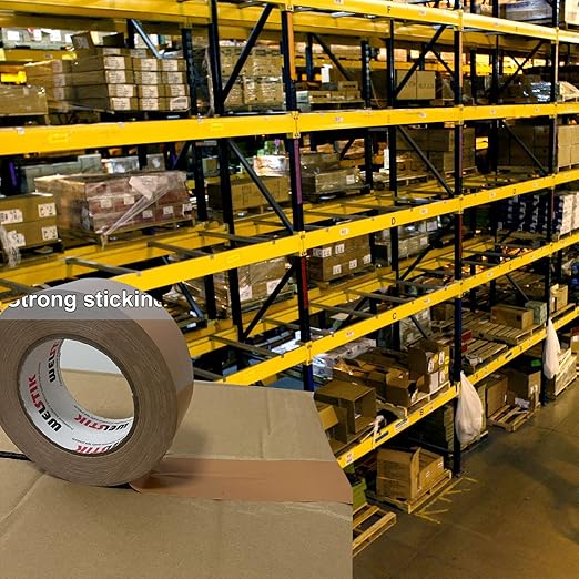WELSTIK Heavy Duty Waterproof Duct Tape(3.77Inch X 45 Yards, Brown)